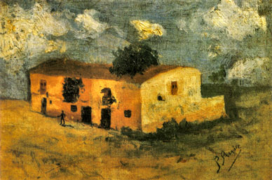 Painting of country house, 1893