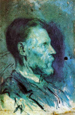 Portrait of father in watercolors, 1896